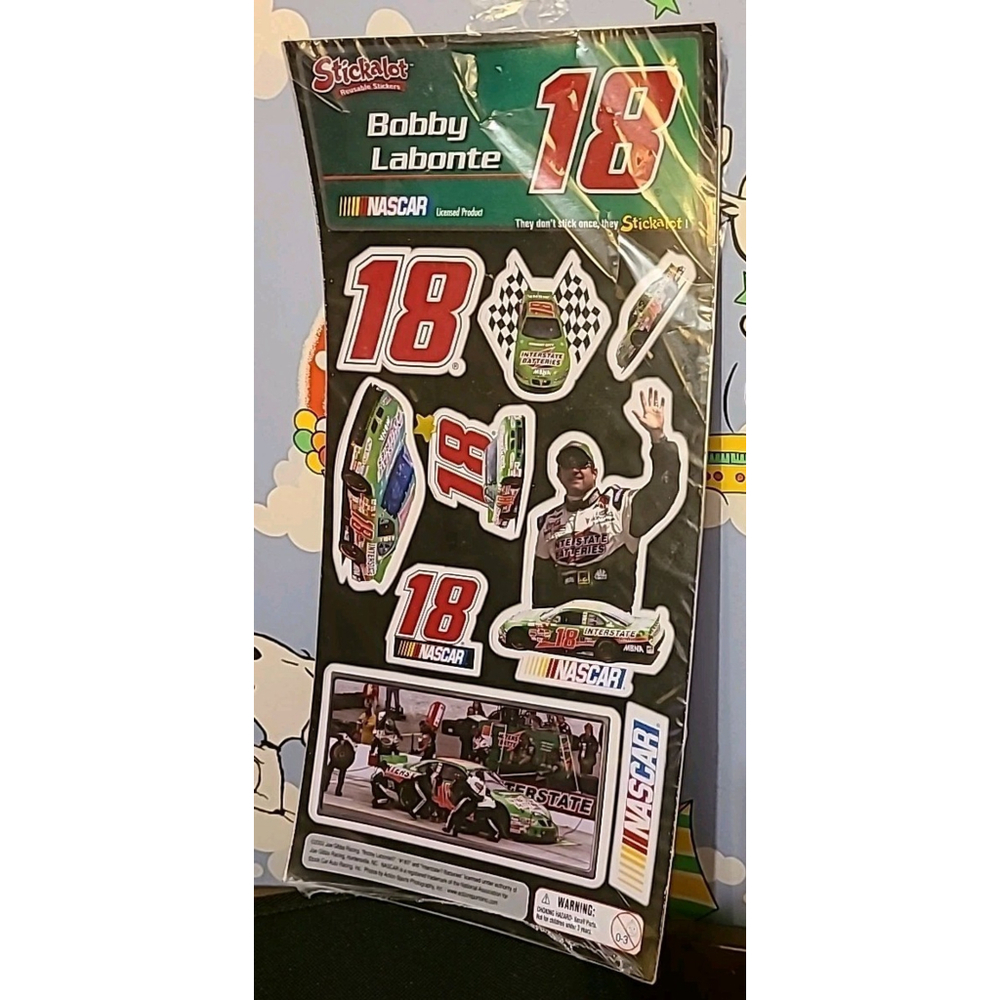 Vintage 2002 Bobby Labonte Nascar StickaLot Reusable Stickers New Sealed